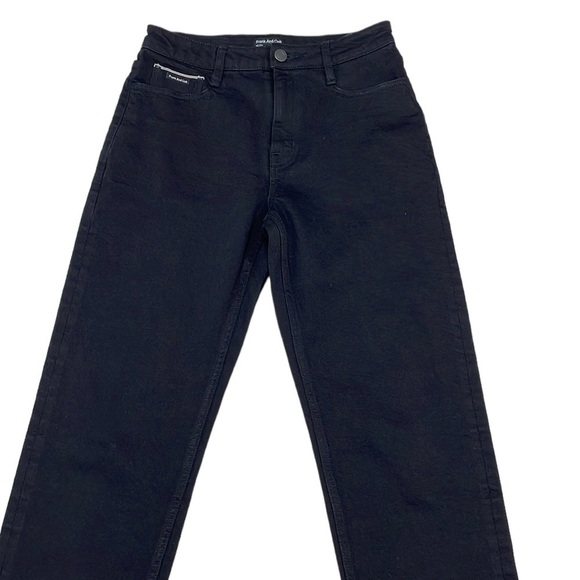 Frank and Oak Jeans Cyndi Straight Fit Black Denim Size 25 - Picture 2 of 11